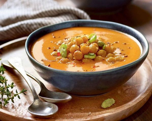 Receta de Crema de calabaza con crotones caseros