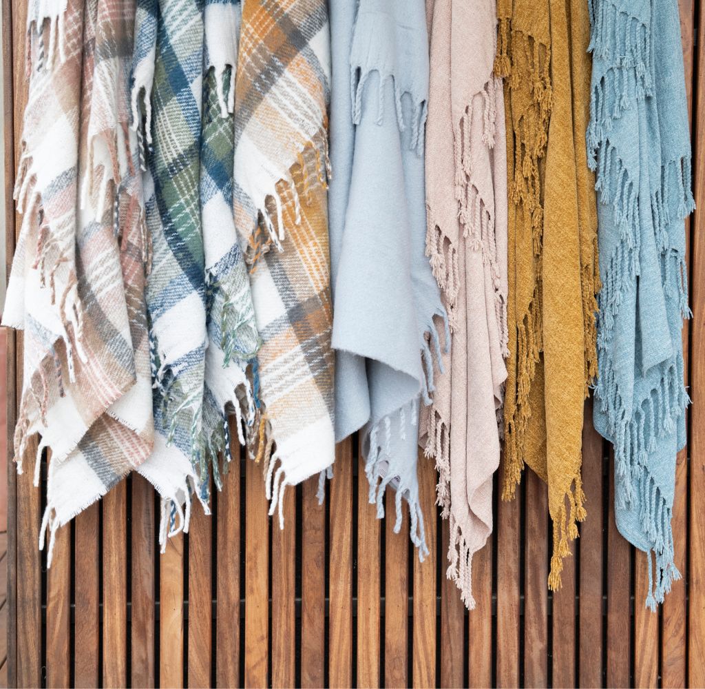 Mantas de pelo suaves y de colores