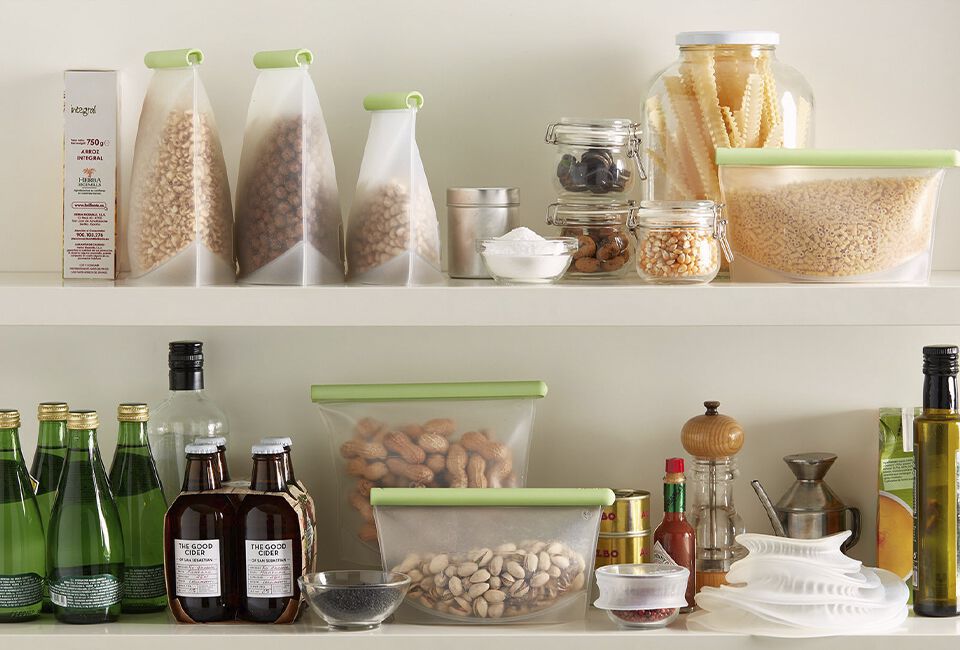 bolsas reutilizables y tarros