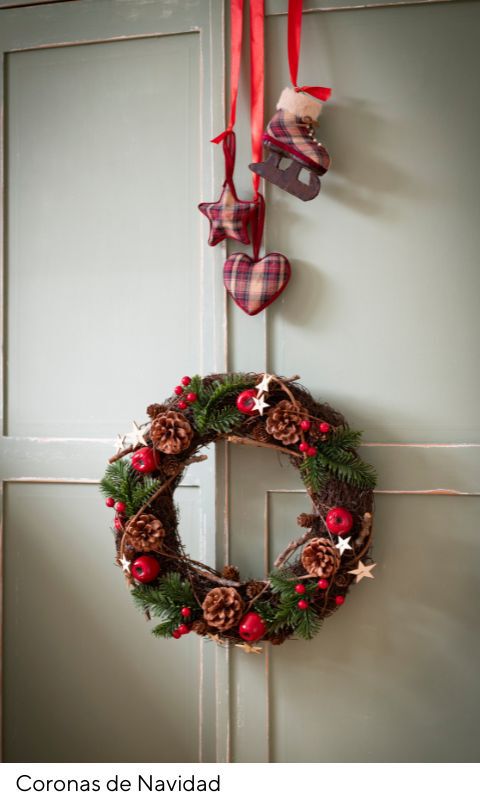 Coronas y centros de mesa de Navidad