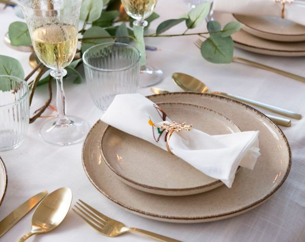 Vajillas y manteles navide&ntilde;os