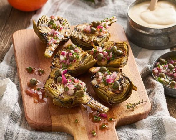 Receta alcachofas con cítricos