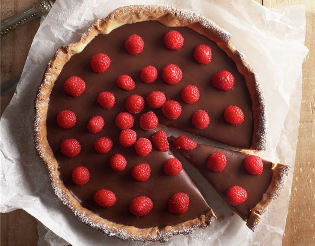 Receta tarta de chocolate y fambruesas