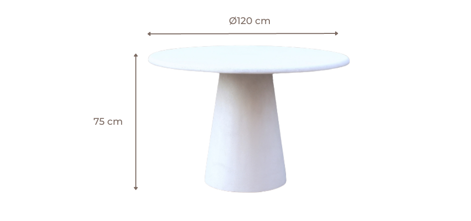 Mesa de comedor de madera de acacia y cemento Kurli