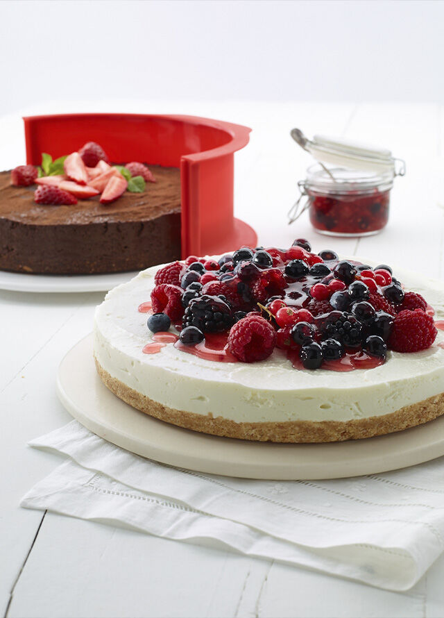 receta de tarta de mousse de chocolate con frambuesas