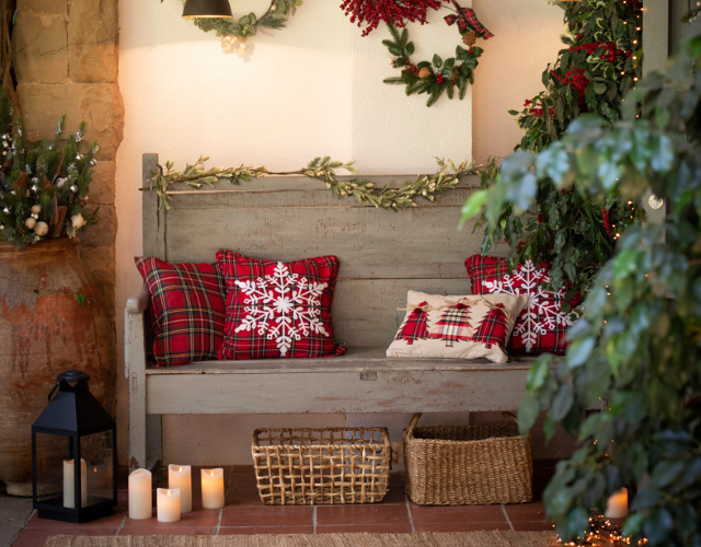 mantas y cojines de tartan