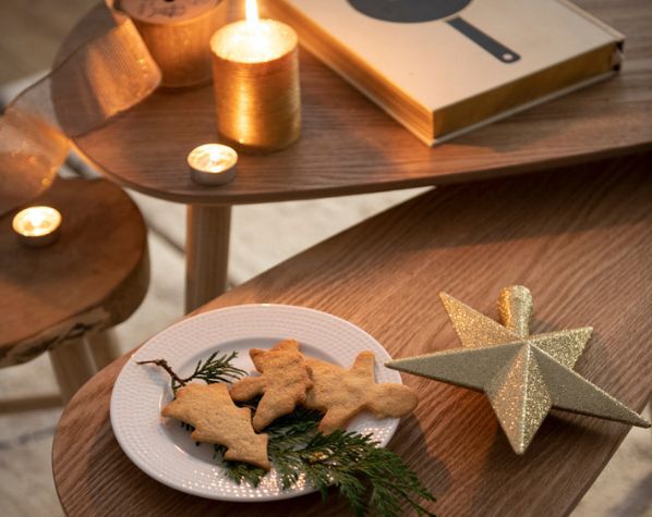 Velas y luces de Navidad