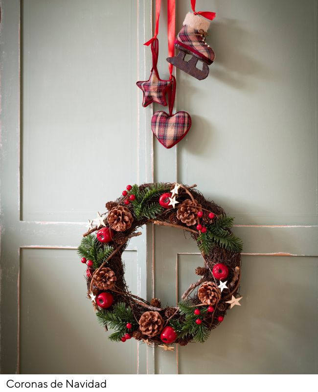Coronas y centros de mesa de Navidad