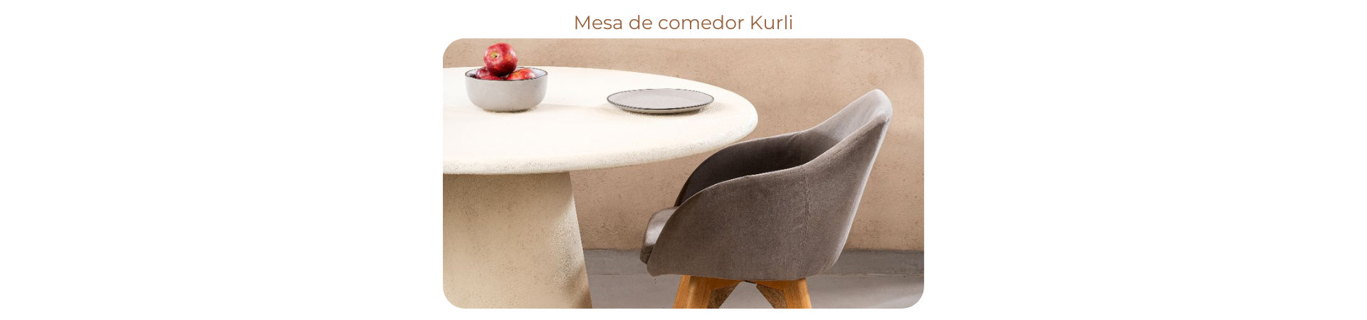 Mesa de comedor de madera de acacia y cemento Kurli