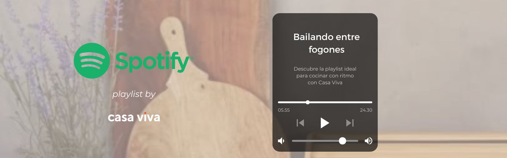 Lista de Spotify Bailando entre fogones