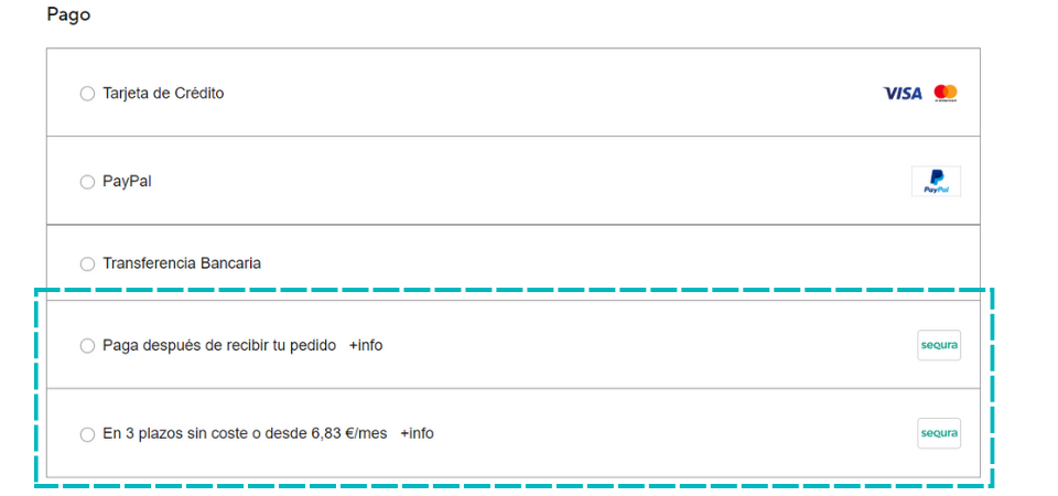 Información de pagos