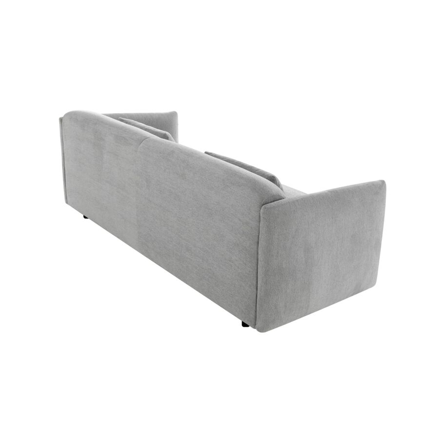 Sofá de 3 plazas de chenilla gris Ezra 216x88x70cm