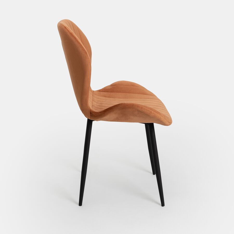 Silla de comedor de terciopelo naranja Lydia 54x50x86cm Clau&Chloe