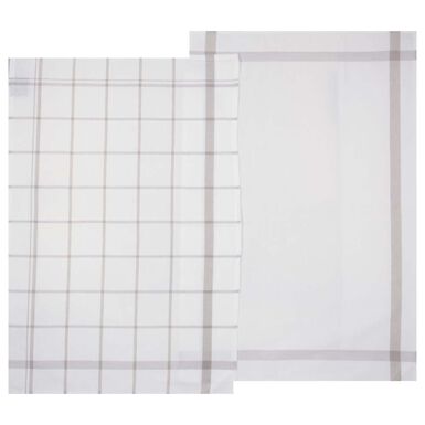 Set de 2 paños de algodón marrón 70x45cm