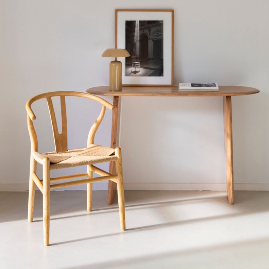 Silla de comedor de madera natural Irma 49x42x78cm Clau&Chloe