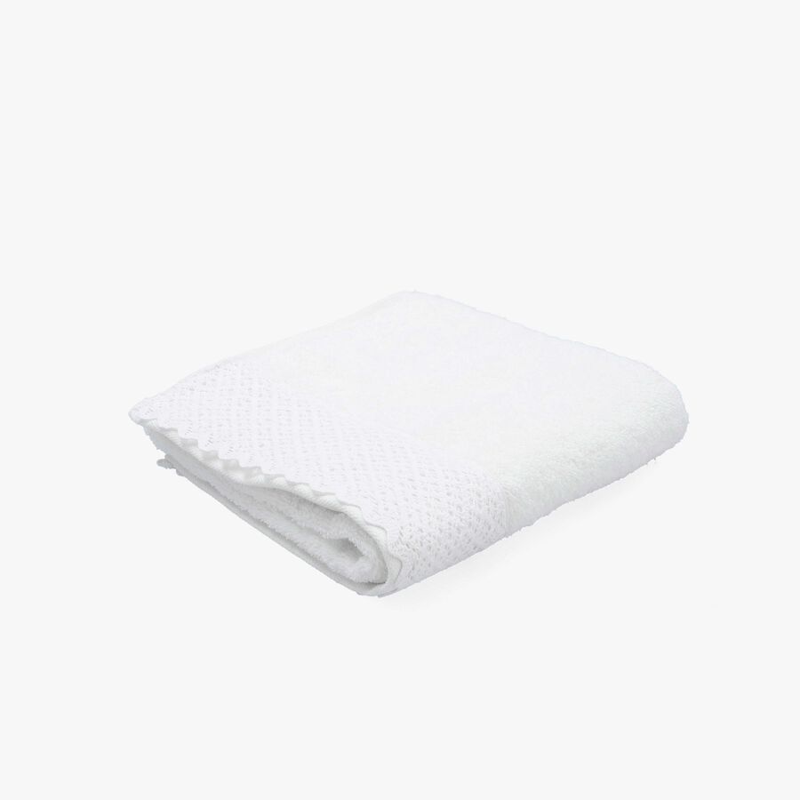 Toalla de lavabo de algod&oacute;n 100% blanca Nido 50x100cm - 500 g/m&sup2;