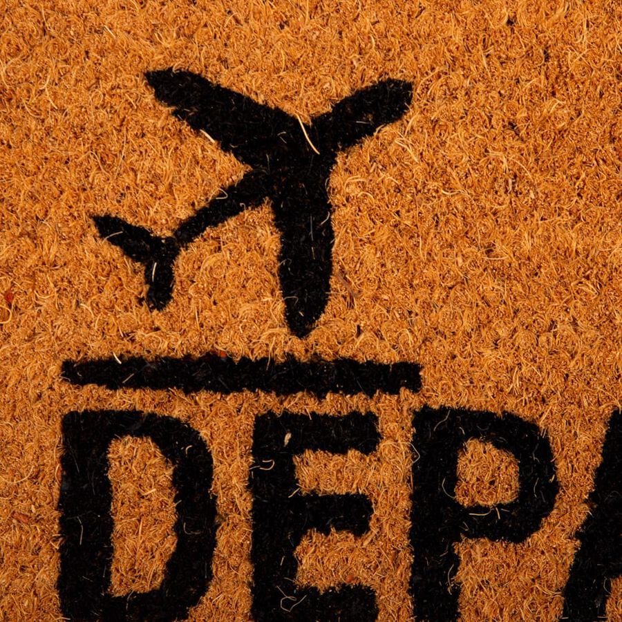 Felpudo de fibra de coco Departures Arrivals 60x40cm