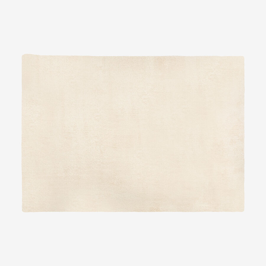 Alfombra de poli&eacute;ster beige 120x170cm