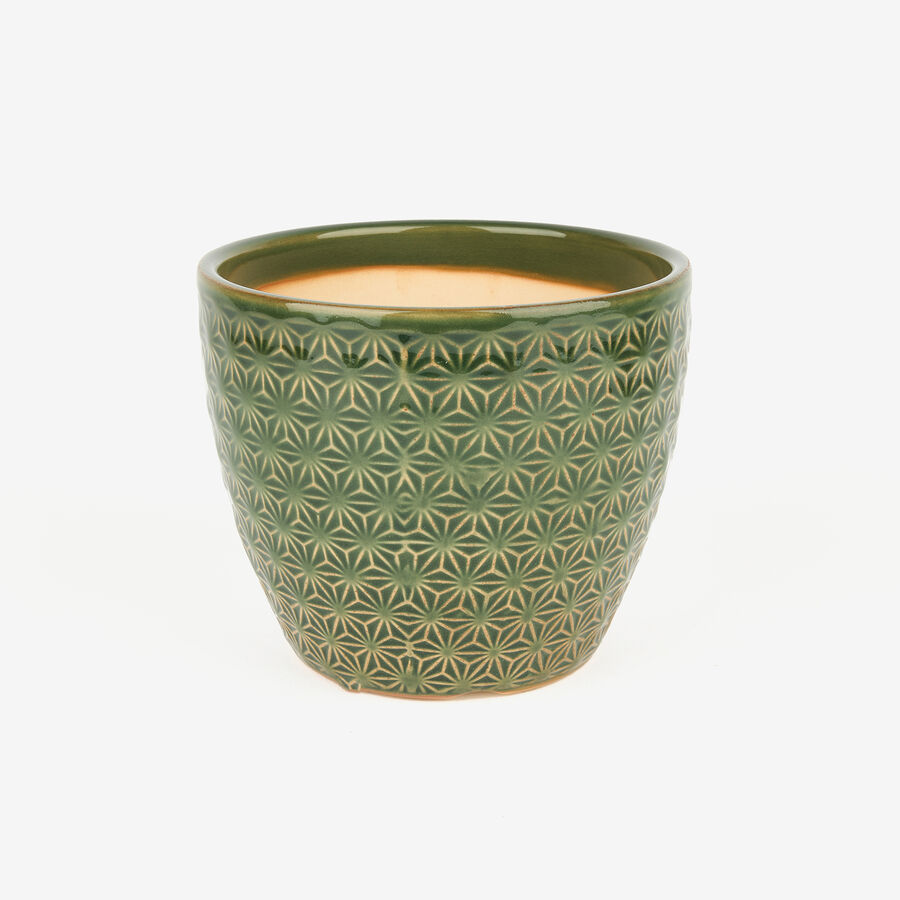 Macetero de gres Maia Ø14x12cm