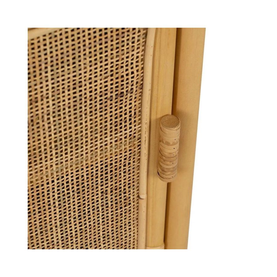 Mesa de noche de ratán Toscana 46x35x60cm