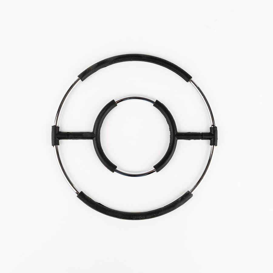 Salvamanteles redondo metal negro