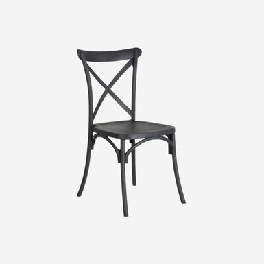 Set de 4 sillas de comedor gris oscuro Cassie 48x43x91cm