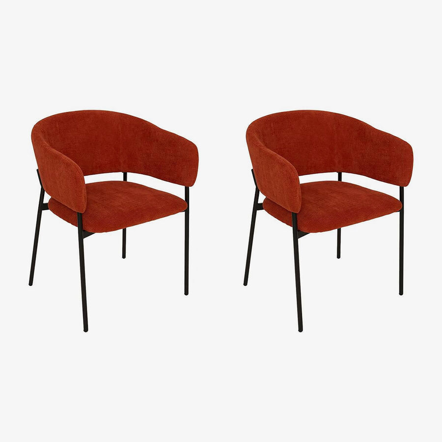 Sill&oacute;n de comedor &aacute;mbar de tela Siren 
