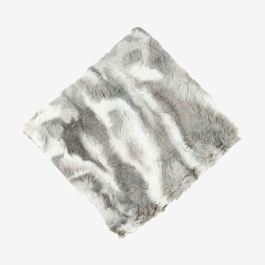 Funda de cojín de pelo gris 45x45cm