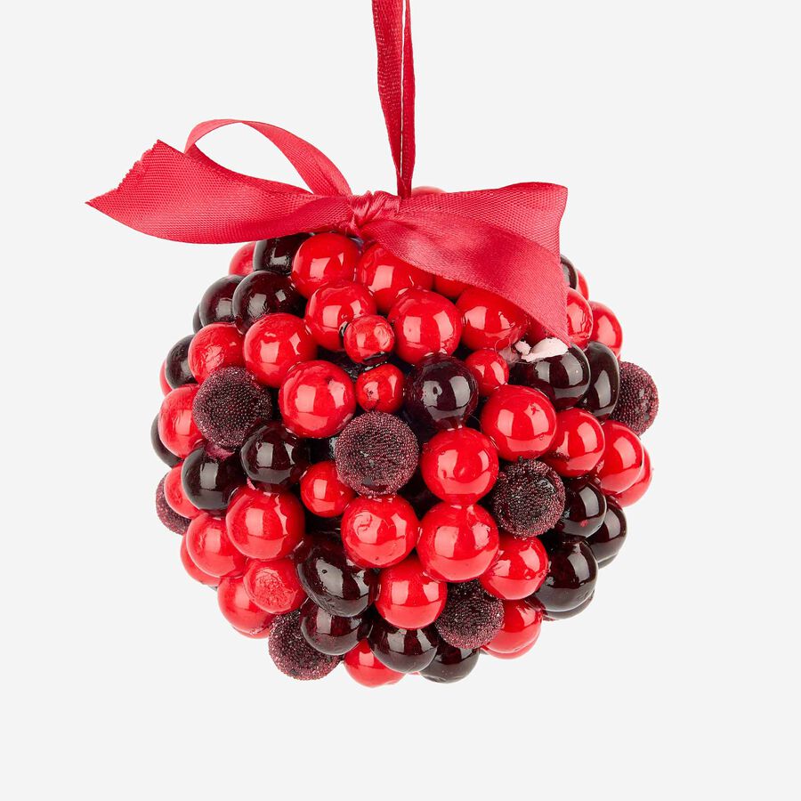 Bola decorativa de &aacute;rbol frutos rojos &Oslash;10cm