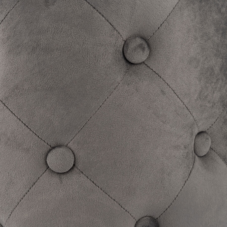 Puf velvet gris Jorja Ø38cm