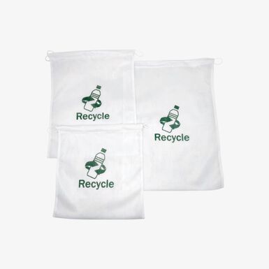 Set de 3 bolsas de rejilla de plástico 100% reciclado