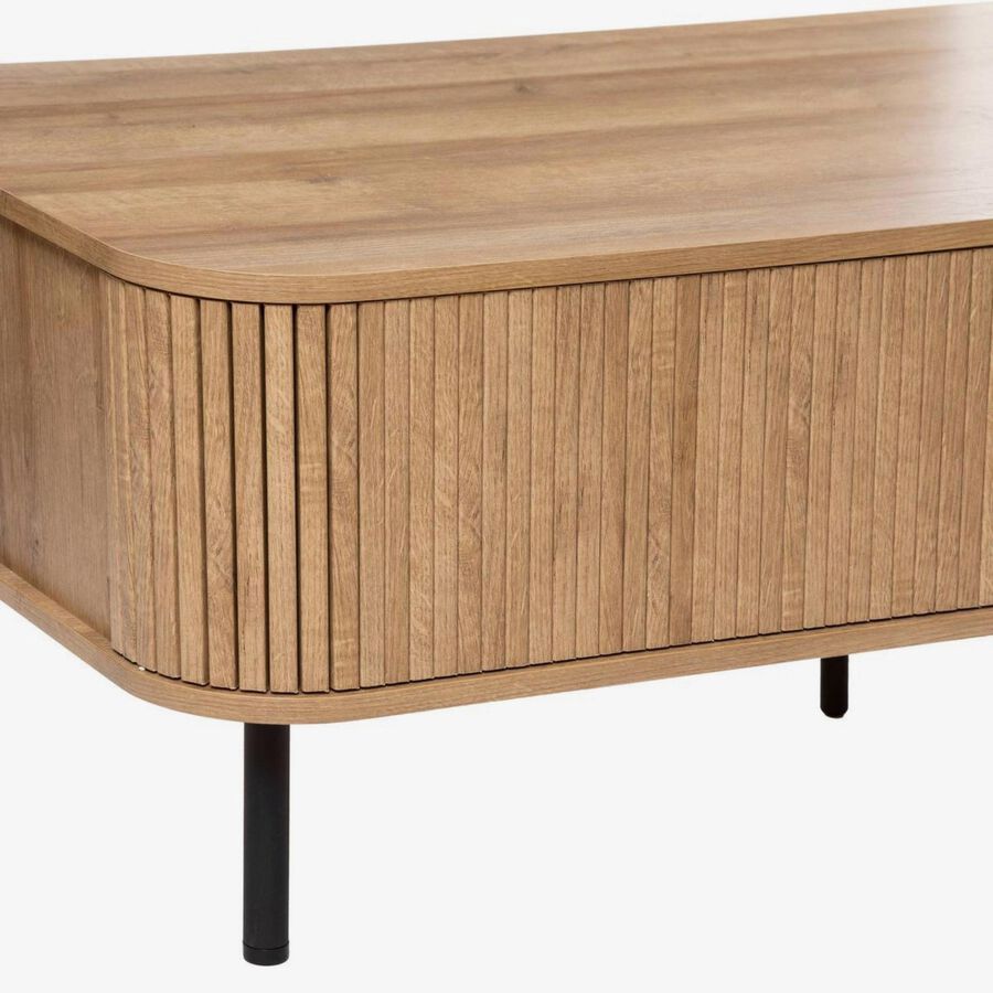 Mesa auxiliar de 2 puertas de madera Ivara