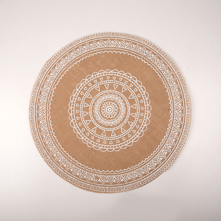 Mantel individual de yute Crochet &Oslash;38cm