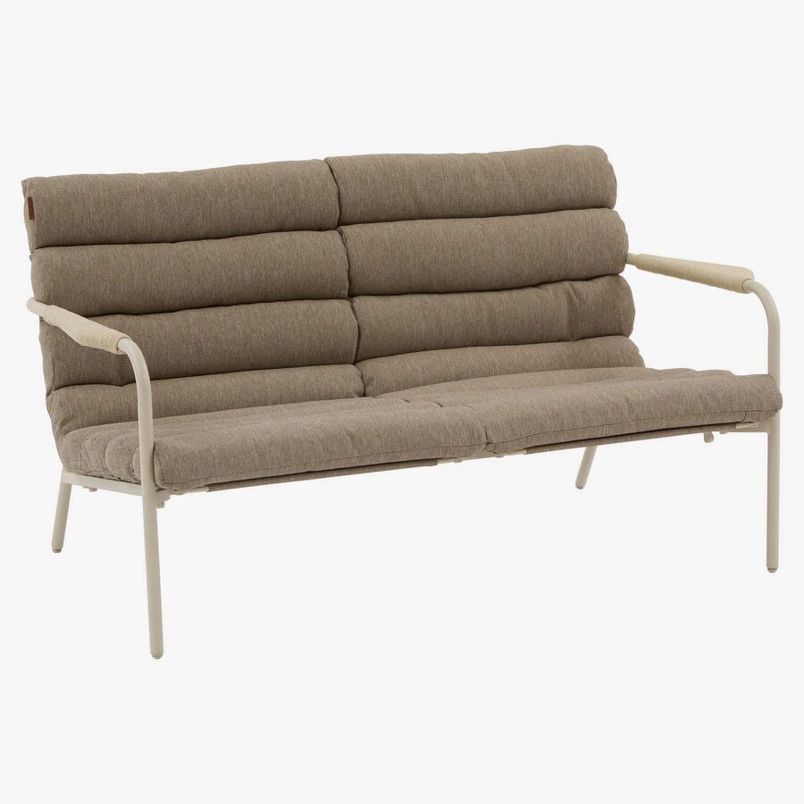 Conjunto de jard&iacute;n para 4 personas de acero crema Solani