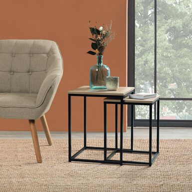 Set de 2 mesas auxiliares MDF Robin