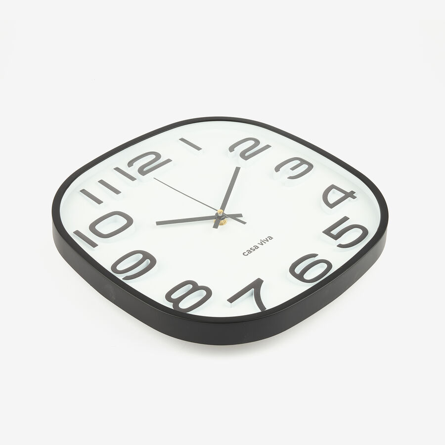 Reloj de pared negro &Oslash;30cm
