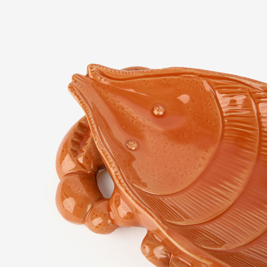 Centro de mesa de cer&aacute;mica Lobster 28x14x3cm