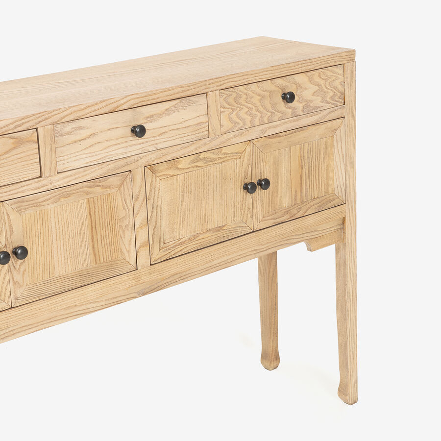 Aparador de madera de olmo reciclada 120x30x84cm