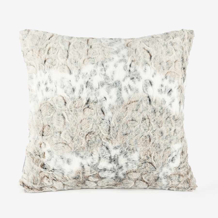 Funda de cojín de poliéster Leopardo de las nieves 45x45cm