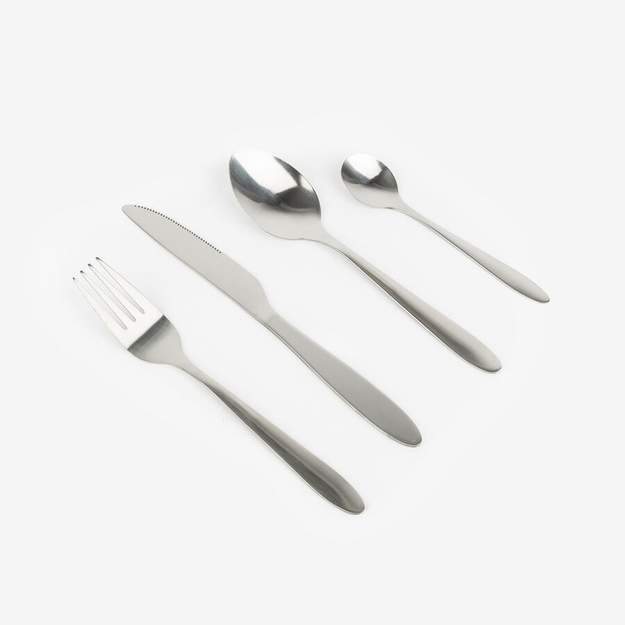 Set de 4 cubiertos de acero con estuche de neopreno