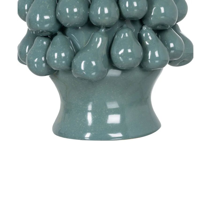 Jarrón de cerámica azul Peras 26,70x26,70x40cm