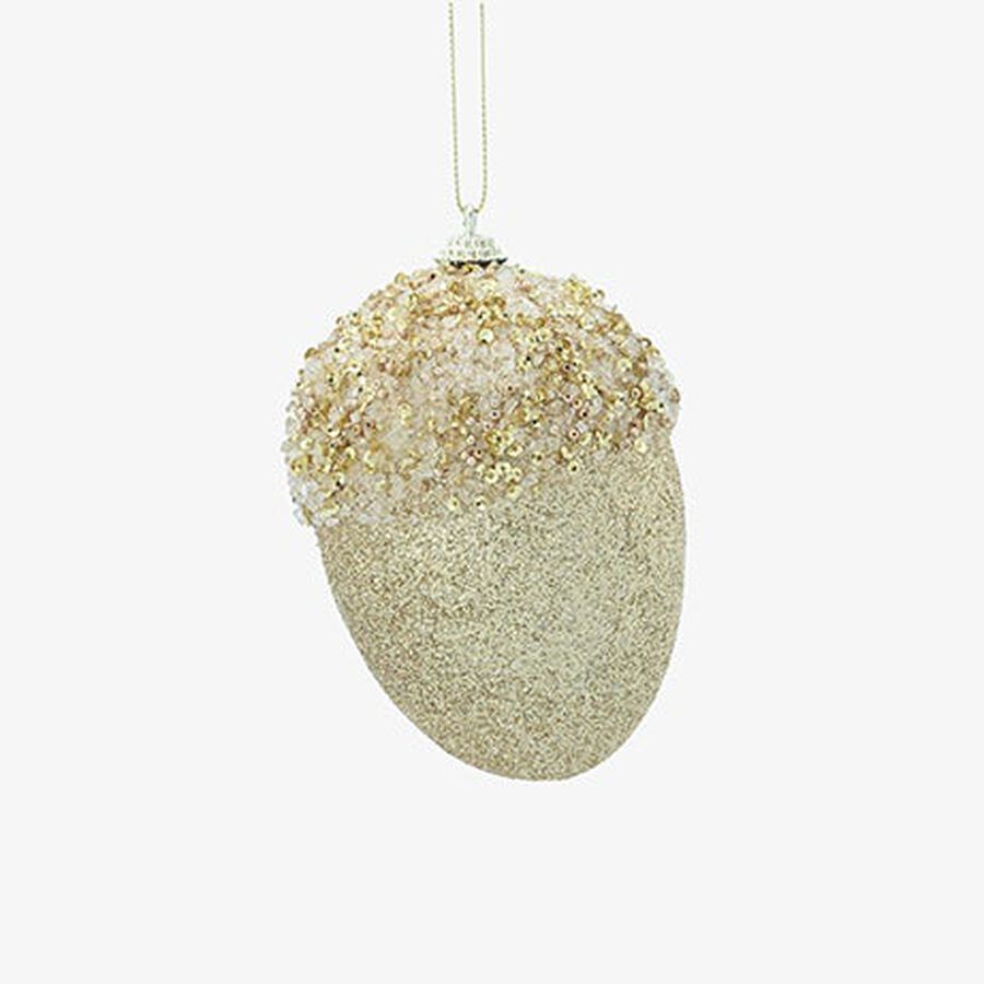 Bola de Navidad bellota dorada 11cm