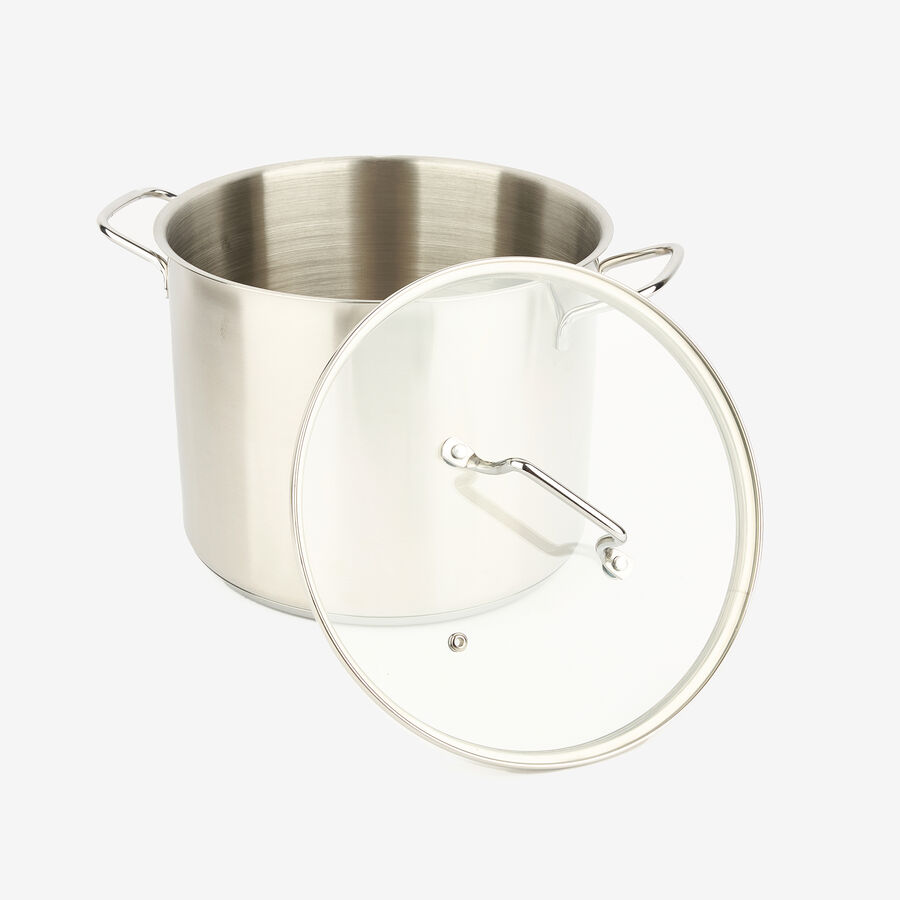 Olla de acero inoxidable con tapa Birta Ø24cm - 8L