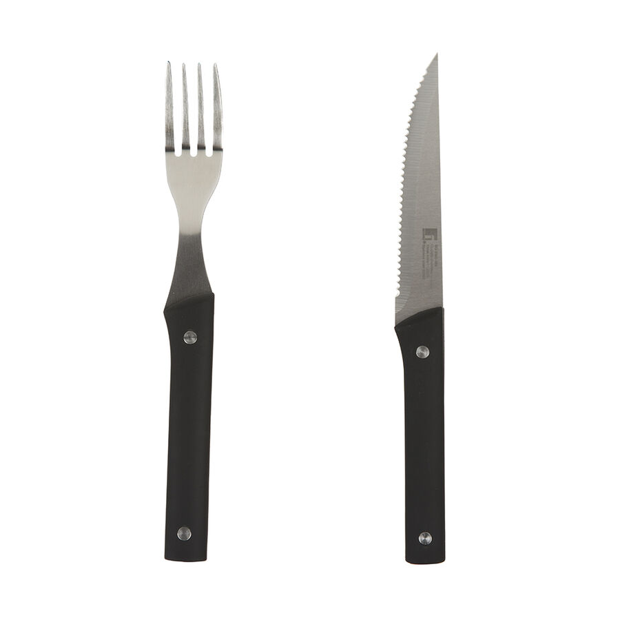 Set de 6 tenedores y cuchillos de carne Masterpro Bergner