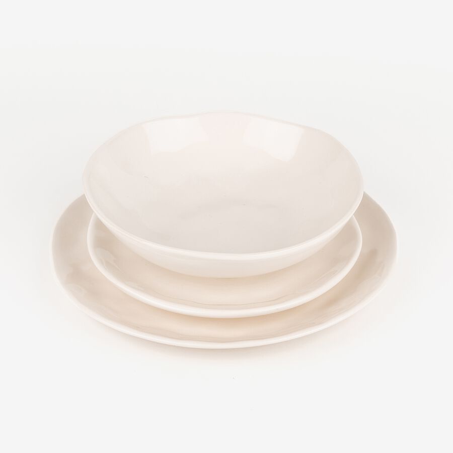 Plato hondo de gres blanco Nordic Ø20cm