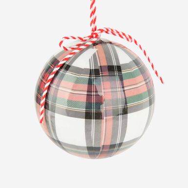 Set 6 bolas decorativas tartán Ø8cm