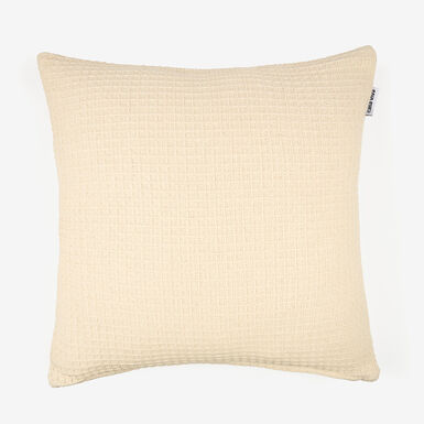 Funda de coj&iacute;n de algod&oacute;n natural Waffle 45x45cm