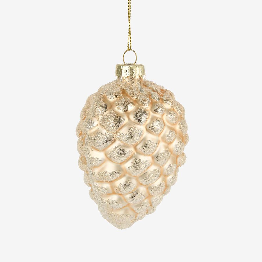 Set de 12 piñas con purpurina 10cm