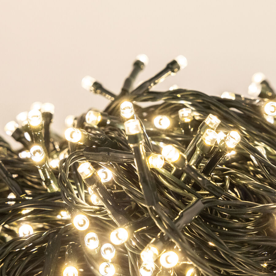 Guirnalda de luces exterior 320 LEDs luz cálida 27m