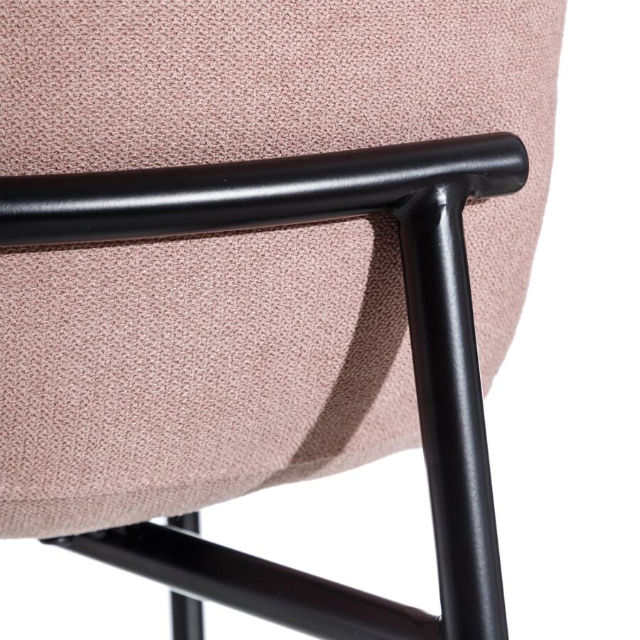 Set de 2 sillas de comedor de metal rosa Jasper 44x54x86cm